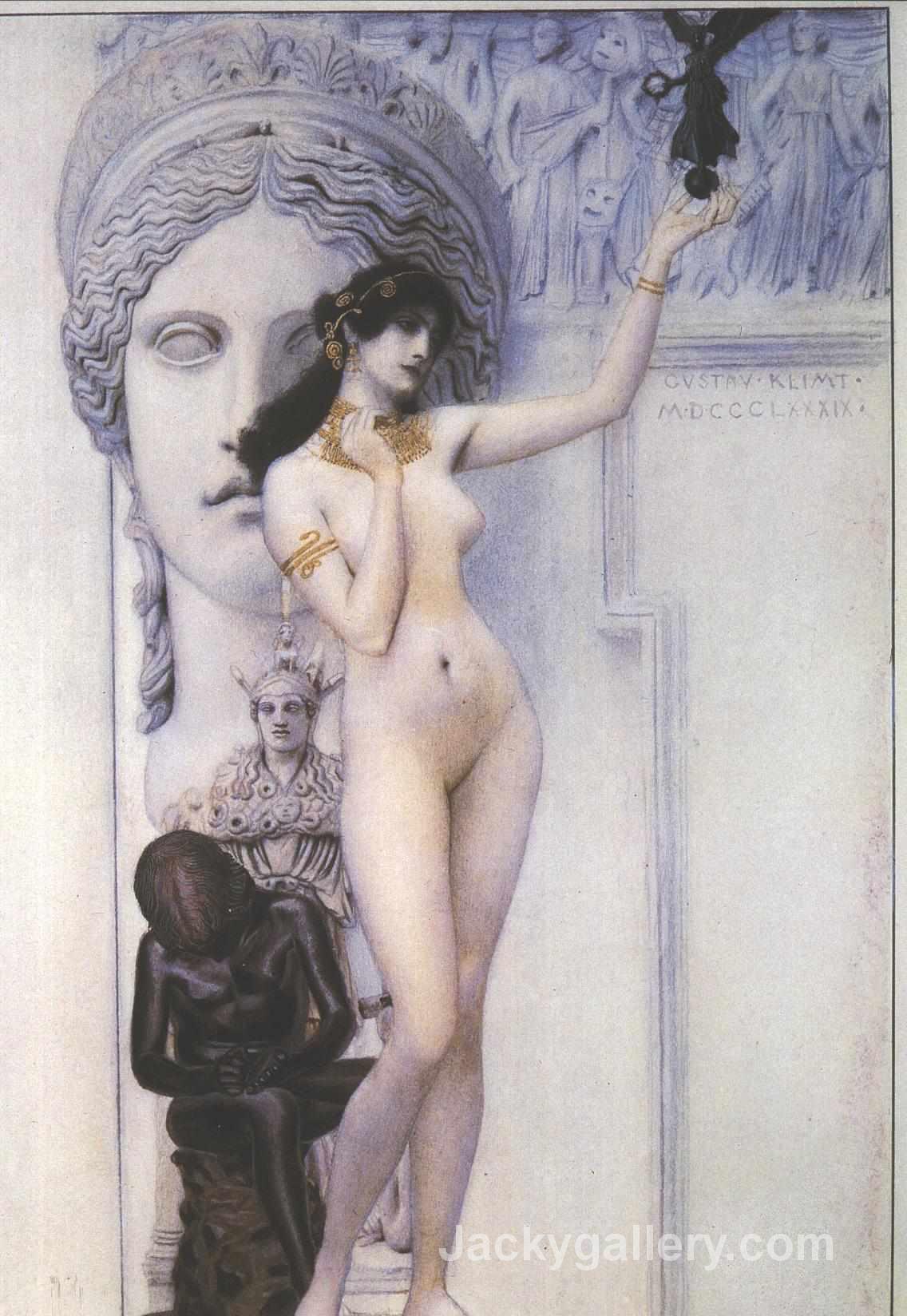 Allegory of Sculpture by Gustav Klimt paintings reproduction